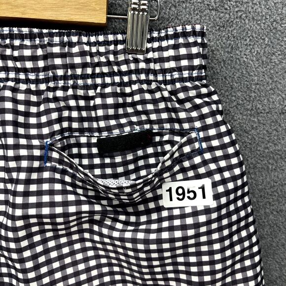 Beverly Hills Polo Club Trunks Mens Small Swimming Shorts Black White Check - Picture 14 of 14
